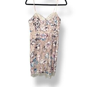 Victoria's Secret women's Floral lace-lined mini slip dress size 6